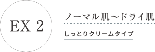 EX 2 ノーマル肌 ドライ肌 しっとりクリームタイプ