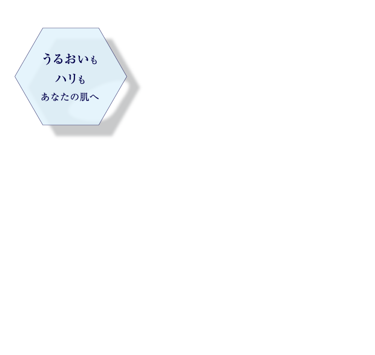 うるおいもハリもあなたの肌へ
